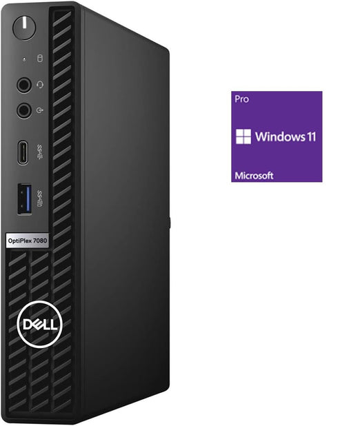 Dell OptiPlex 7080 Micro PC, 10th Generation Intel® Hexa-Core™ i5-10500T Processor 12M Cache, up to 3.80 GHz, 16 GB RAM, Super fast 512 GB M.2 NVMe, Wifi, Windows 11 PRO, Refurbished Grade A (Copy)