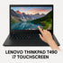 Lenovo ThinkPad T490, 14" FHD TOUCHSCREEN, Intel® Core™ i7-8565U up to 4.60 GHz, 32 GB RAM, 512 GB NVME SSD, Windows 11 Pro Refurbished Grade A