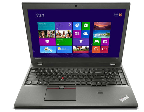 Lenovo ThinkPad T550 15.6" LED Ultrabook - Intel Core i7-5600U @ 2.60 GHz, 16GB RAM, 500GB SSD, Windows 10 Pro - Refurbished Grade A